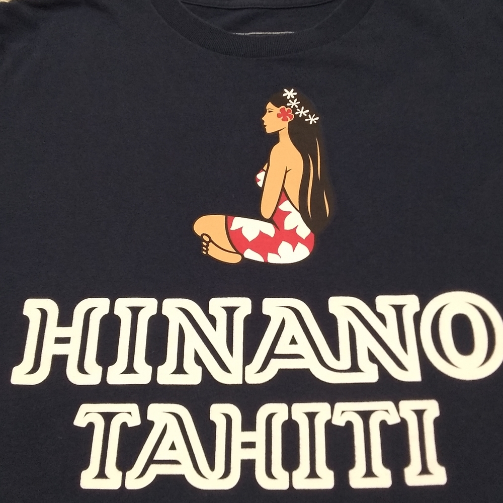 TAHITI  GRAPHIC TEE SHIRT DARK BLUE